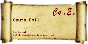 Csuta Emil névjegykártya