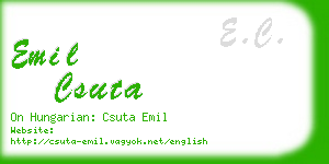 emil csuta business card